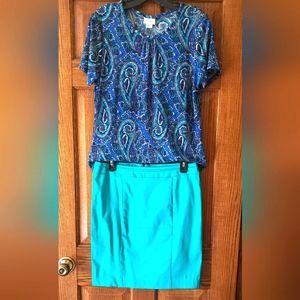 Blouse and Pencil Skirt set